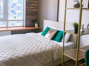 Апартаменты Просторная студия в ЖК Хедлайнер с видом на небоскребы Москва-Сити