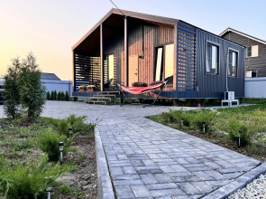 Uyutny dom v stile barnkhaus, s saunoy, nedaleko ot reki Private house