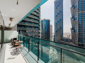 Апартаменты Stylish 1BR at Damac Merano Tower with Great View