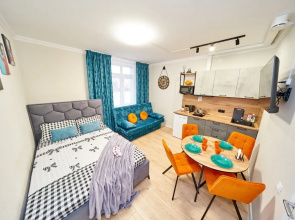 Kvartira Studia v novom dome ZK Prem'er, samyj centr goroda u Gipermarket Sem'a po adresu Nikolaa Ostrovskogo 52 na 4 celovek