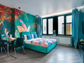 Апартаменты Lalapart Tropikana с ярким ремонтом на 30 этаже небоскреба Савеловский Сити