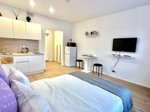 Апартаменты Истоман Студия вид на пруд