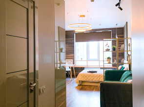 Апартаменты Просторная студия в ЖК Хедлайнер с видом на небоскребы Москва-Сити