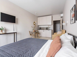 Апартаменты Бежевые в центре с кондиционером