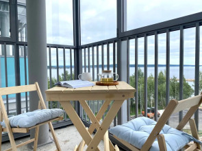 Апартаменты Hygge Karelia c видом на озеро в ЖК со своей набережной