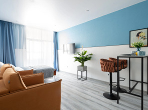 Апартаменты Стильная студия в ЖК Акватория возле реки