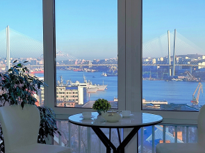 Апартаменты Шикарные В центре с видом на Золотой мост и Русский мост