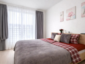 In the residential complex "Novin" with a large bed 1-room apartments