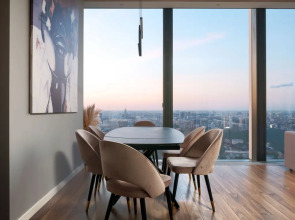 Красивый панорамный апартамент с 2 спальнями