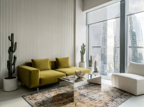 Стильный апартамент с видом на башни на 39 этаже