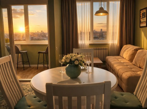 Apartamenty v ZK Belyj Angel s potrasausim vidom na reku