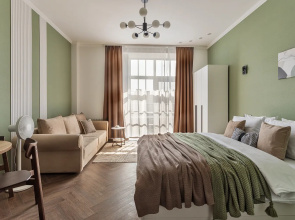 Kvartira JN Apartments Dizajnerskaa Vidovaa Studia s Balkonom