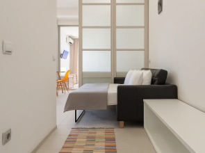 Квартира Студия с витражными окнами с видом на лес и горы