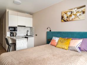 Апартаменты GLOBALSTAY. Новые студии 2 мин до метро Кировский завод