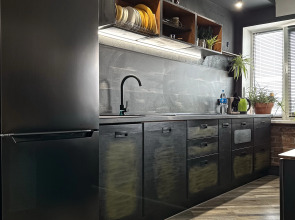 Квартира Двухкомнатная в Стиле Loft с Видом на Бухту Золотой Рог