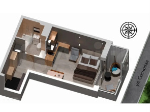 Квартира Студия с Качелью в Зеленогорске