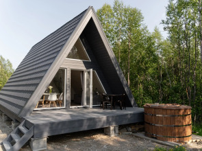 Частный дом A-Frame в лесу в 6 км от Мурманска