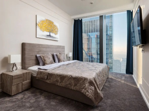 38 этаж, стильные апартаменты с приватным парком