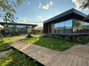 Panoramny Dom u Reki s Saunoi, Chanom i Kaminom Private house