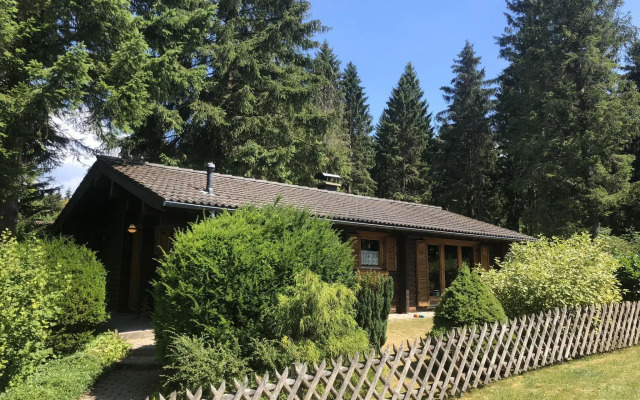 Wooden bungalow with oven, in Oberharz near a lake