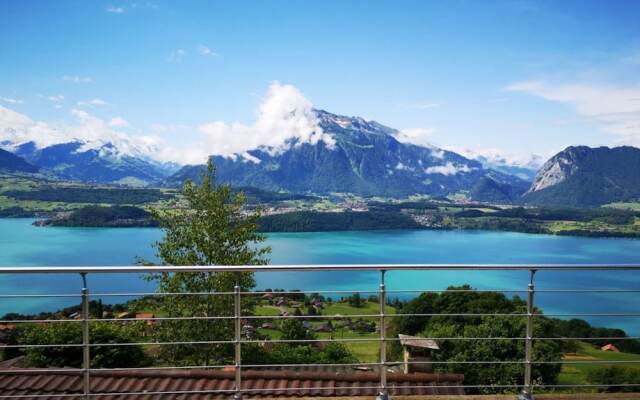 Chalet With Panoramic Views of the Mountains of the Oberland and Lake Thun