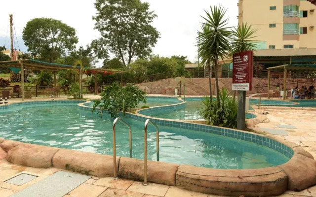 Flat residencial c lazer completo em Caldas Novas