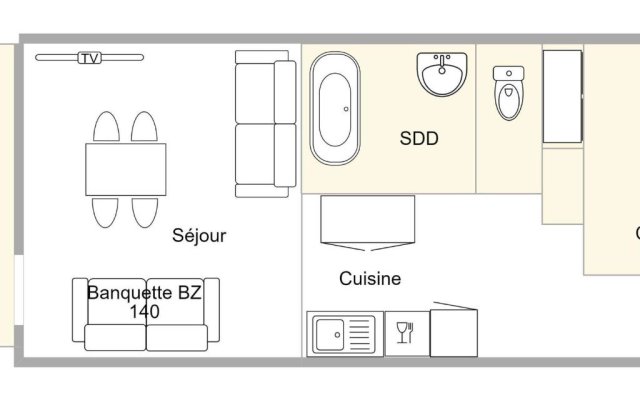 Appartement Les Saisies, 1 pièce, 5 personnes - FR-1-594-109