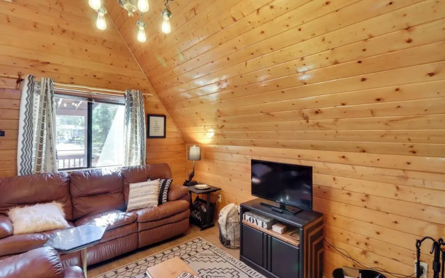 Rustic-modern Overgaard Cabin w/ Decks & Fire Pit!