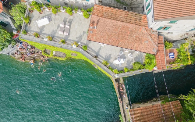 Terrace on Orrido di Nesso Waterfall