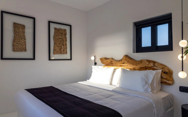 Mykonos Town Black Villa with Cave Heated Pool