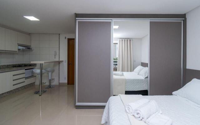 Flat mobiliado no Edifício The Expression - Setor Bueno - TH505