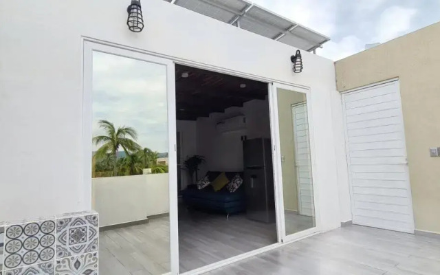Moderno depa con terraza y vista extraordinaria