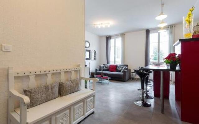 Stylish White and Red Apartments