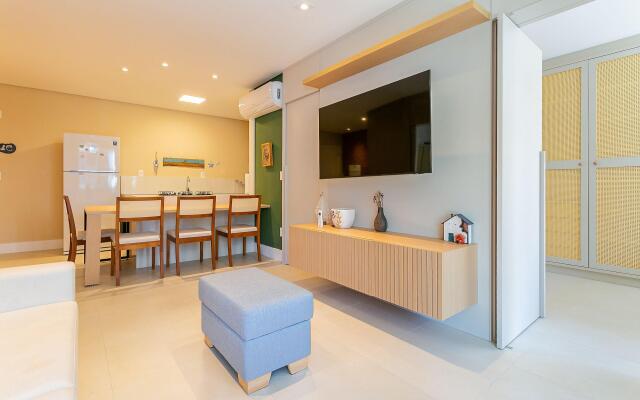 Vista parcial do MAR na varanda em Jurerê #JA24