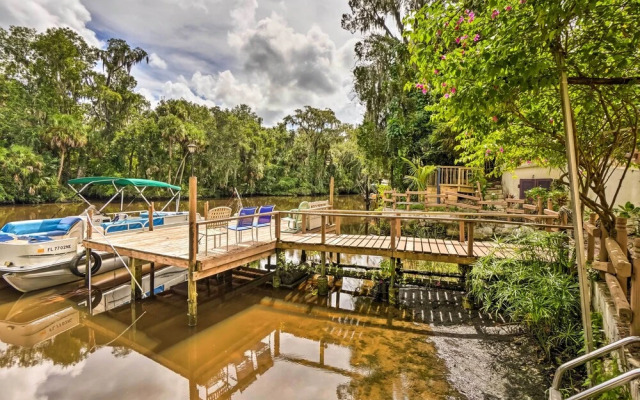 Lush Riverfront Escape w/ Private Boat Dock!