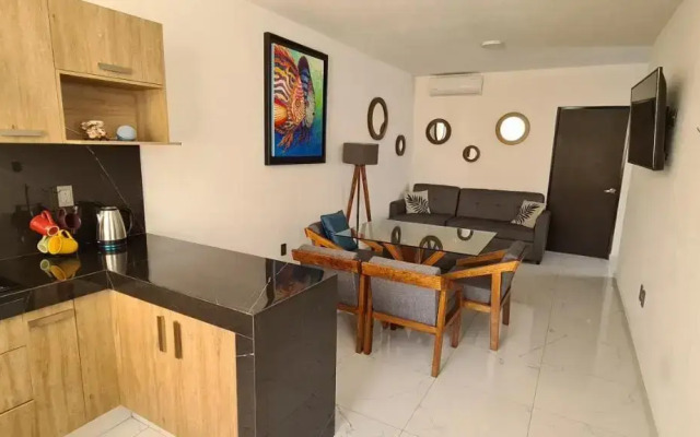 Departamento en condominio con alberca y área infantil