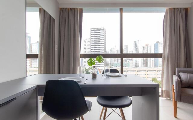 Studio novo e equipado em Boa Viagem Rooftop #1004