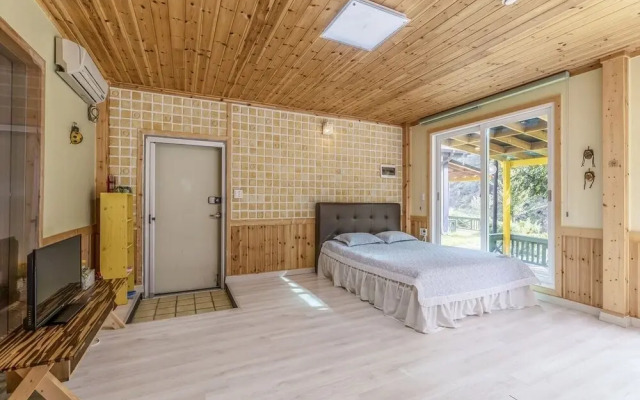 White Pension in Forest