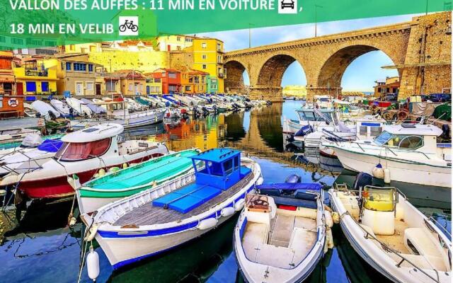 Climatisé Gare StCHARLES 4 chambres Grand Balcon / experience-immo