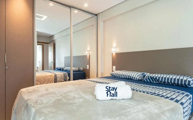 Flat Luxo-Beach Class-Piscina-Beira-Mar- SH042