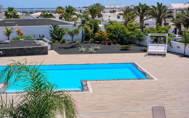 Sunset view modern private poolside apartment