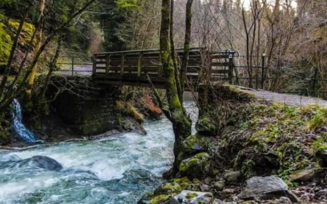 Séjour avec piscine chauffée