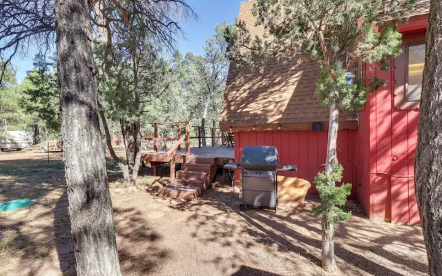 Rustic-modern Overgaard Cabin w/ Decks & Fire Pit!