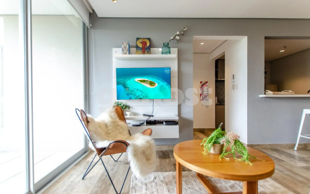 Acogedor apartamento con balcón y parilla 1D002