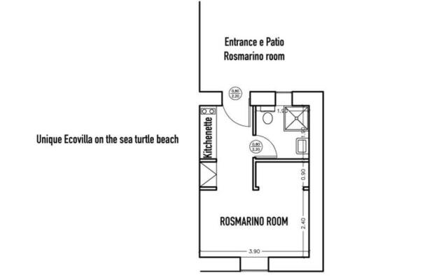 Lovely independent room in Ecovilla on the beach