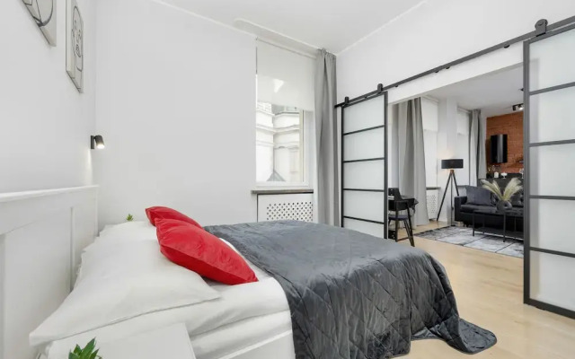 Grey and Red Apartment by Renters