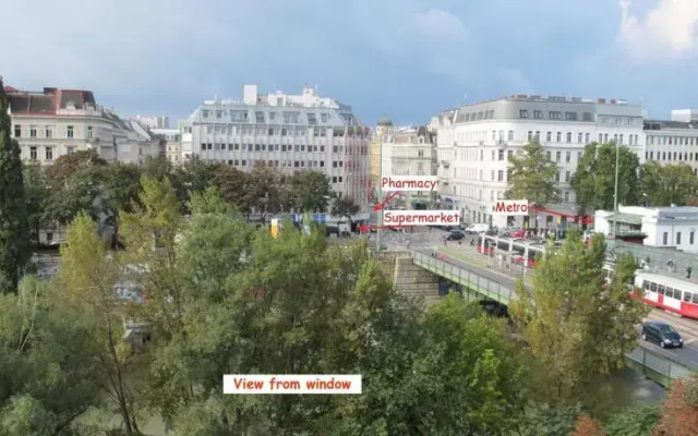 Zentral mit Blick auf Donaukanal