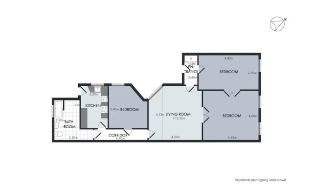 Awesome Three-bedroom apartment near Nyhavn