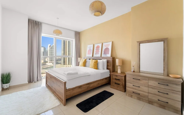 Silkhaus Chic 1bdr Burooj Views Ideal Location