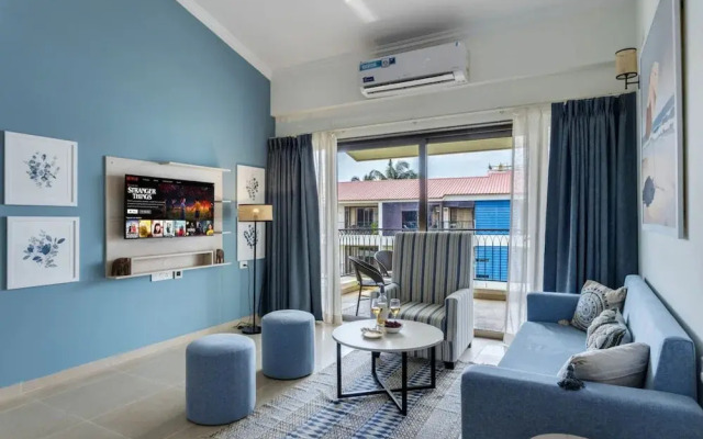 1BR w Pool Sauna Near Calangute Baga Beach